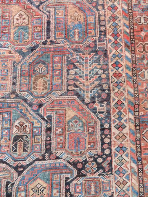 ANTIQUE KHAMSEH CARPET ARAB GHANI TRIBE 278CM X 198CM - ADDITIONAL PHOTO 14