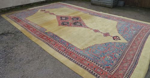 LARGE ANTIQUE BIDJAR BIJAR CARPET 575CM X 366CM - ADDITIONAL PHOTO 1
