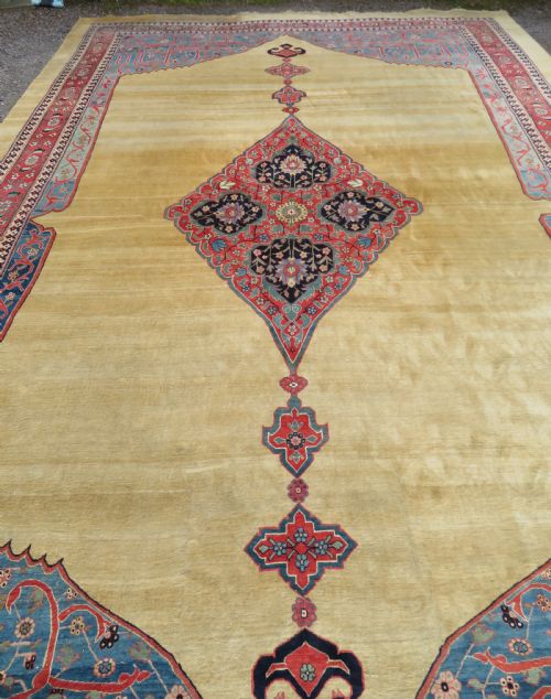 LARGE ANTIQUE BIDJAR BIJAR CARPET 575CM X 366CM - ADDITIONAL PHOTO 3