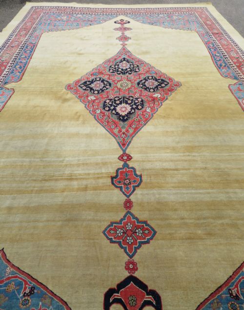 LARGE ANTIQUE BIDJAR BIJAR CARPET 575CM X 366CM - ADDITIONAL PHOTO 22