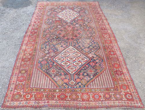 EARLY ANTIQUE KHAMSEH TRIBAL CARPET ARABJABBAREH TRIBE 305CM X 183CM
