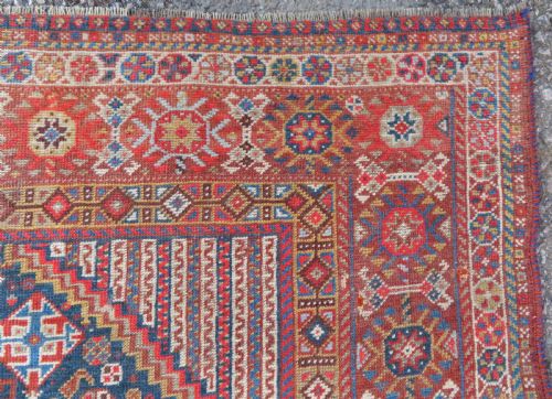 EARLY ANTIQUE KHAMSEH TRIBAL CARPET ARABJABBAREH TRIBE SHEKARLU BORDER 305CM X 183CM - ADDITIONAL PHOTO 14