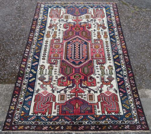ANTIQUE BAKHTIARI TRIBAL RUG KURDISH TRIBES OF WEST PERSIA 204CM X 133CM - ADDITIONAL PHOTO 1