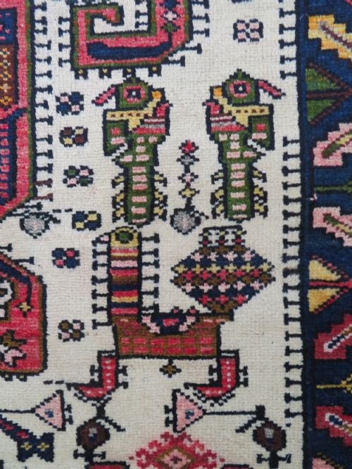 ANTIQUE BAKHTIARI TRIBAL RUG KURDISH TRIBES OF WEST PERSIA 204CM X 133CM - ADDITIONAL PHOTO 8