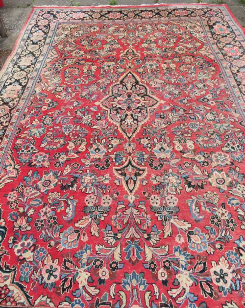 ATTRACTIVE OLD SAROUK CARPET WEST PERSIA 390CM X 268CM - ADDITIONAL PHOTO 2