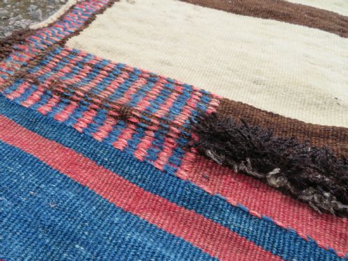 ANTIQUE KURDISH TASHEH TACHEH RUG WHEAT SACK BAKHTIARI LOR TRIBESCHAR MAHAL VALLEYWEST PERSIA - ADDITIONAL PHOTO 2