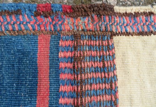 ANTIQUE KURDISH TASHEH TACHEH RUG WHEAT SACK BAKHTIARI LOR TRIBESCHAR MAHAL VALLEYWEST PERSIA - ADDITIONAL PHOTO 4