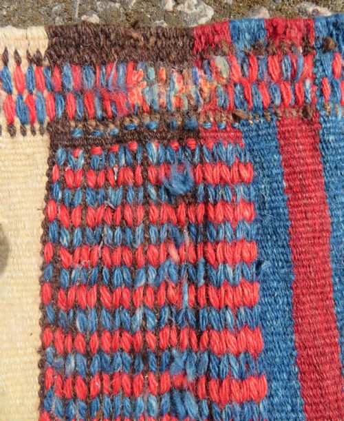 ANTIQUE KURDISH TASHEH TACHEH RUG WHEAT SACK BAKHTIARI LOR TRIBESCHAR MAHAL VALLEYWEST PERSIA - ADDITIONAL PHOTO 13
