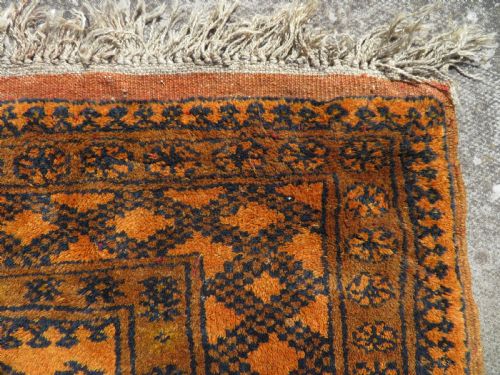 OLD GOLD AFGHAN RUG NORTH AFGHANISTAN 190CM X 148CM - ADDITIONAL PHOTO 6