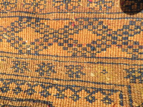 OLD GOLD AFGHAN RUG NORTH AFGHANISTAN 190CM X 148CM - ADDITIONAL PHOTO 12