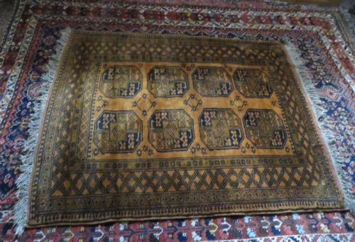 OLD GOLD AFGHAN RUG NORTH AFGHANISTAN 190CM X 148CM - ADDITIONAL PHOTO 14