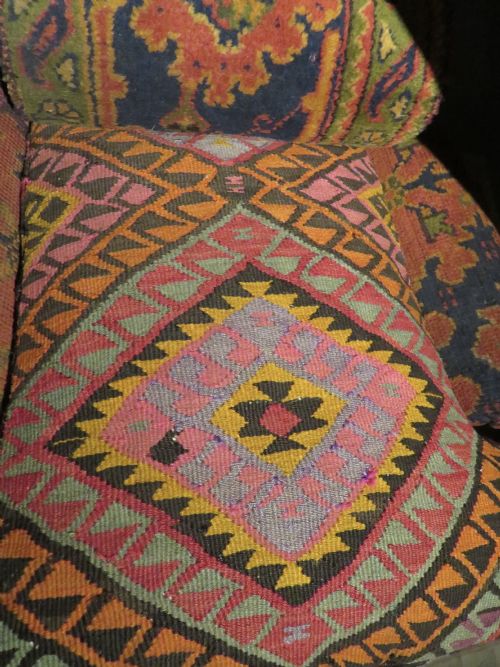 HOWARD AND SONS USHAK TURKEY CARPET CLUB ARMCHAIR - ADDITIONAL PHOTO 22