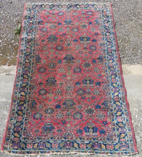 ANTIQUE SAROUK RUG WEST PERSIA 140CM X 96CM - ADDITIONAL PHOTO 1