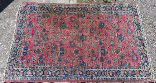 ANTIQUE SAROUK RUG WEST PERSIA 140CM X 96CM - ADDITIONAL PHOTO 3