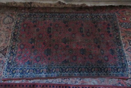 ANTIQUE SAROUK RUG WEST PERSIA 140CM X 96CM - ADDITIONAL PHOTO 4