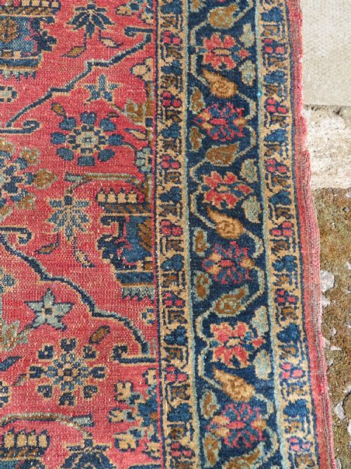 ANTIQUE SAROUK RUG WEST PERSIA 140CM X 96CM - ADDITIONAL PHOTO 10