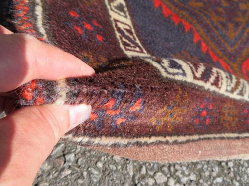 OLD PERSIAN BALUCH PRAYER RUG EAST PERSIA 125CM X 76CM - ADDITIONAL PHOTO 6