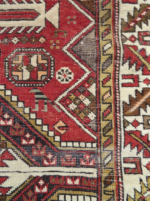 ANTIQUE SHIRVAN RUG 158CM X 126CM - ADDITIONAL PHOTO 6