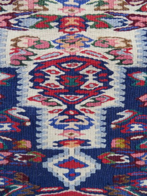 OLD SENNEH BIJAR NARROW KILIM RUNNER LONG RUG 212CM X 77CM - ADDITIONAL PHOTO 1