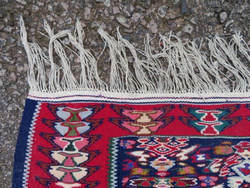 OLD SENNEH BIJAR NARROW KILIM RUNNER LONG RUG 212CM X 77CM - ADDITIONAL PHOTO 7