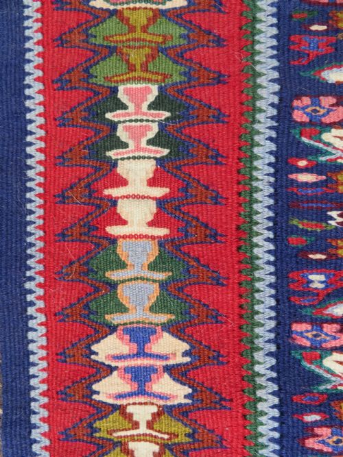 OLD SENNEH BIJAR NARROW KILIM RUNNER LONG RUG 212CM X 77CM - ADDITIONAL PHOTO 8