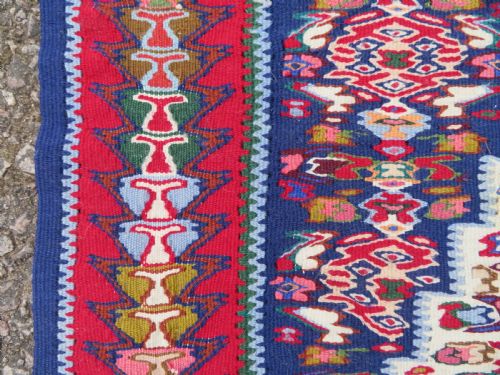 OLD SENNEH BIJAR NARROW KILIM RUNNER LONG RUG 212CM X 77CM - ADDITIONAL PHOTO 12