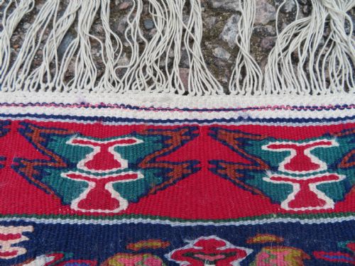 OLD SENNEH BIJAR NARROW KILIM RUNNER LONG RUG 212CM X 77CM - ADDITIONAL PHOTO 13