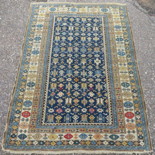 fig 1. ANTIQUE CAUCASIAN SHIRVAN RUG. 162CM X 112CM.