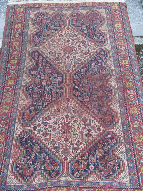 ANTIQUE KHAMSEH NOMADIC RUG 180CM X 135CM - ADDITIONAL PHOTO 3