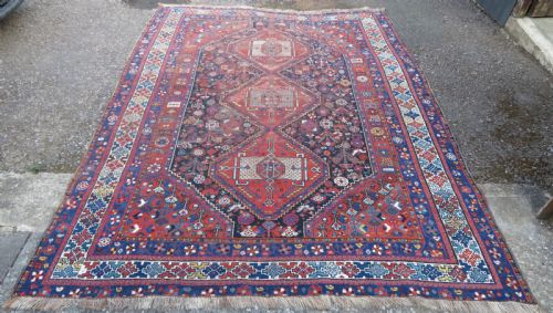 ANTIQUE KHAMSEH TRIBAL CARPET 308CM X 232CM - ADDITIONAL PHOTO 1