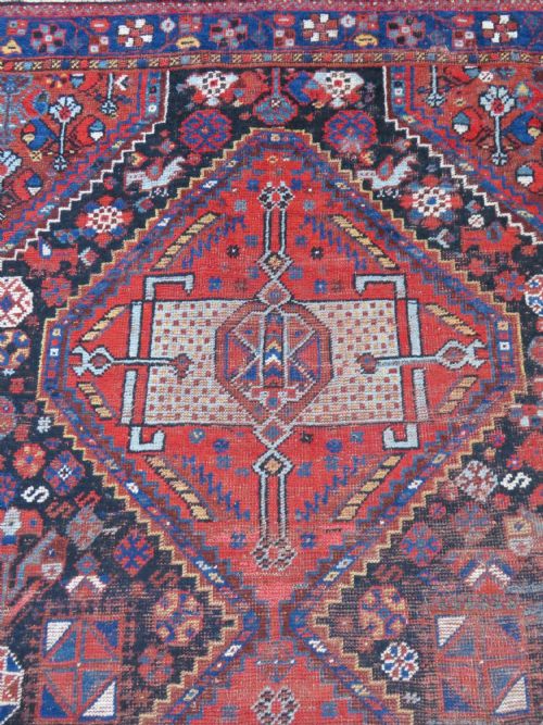 ANTIQUE KHAMSEH TRIBAL CARPET 308CM X 232CM - ADDITIONAL PHOTO 6