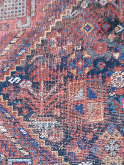 ANTIQUE KHAMSEH TRIBAL CARPET 308CM X 232CM - ADDITIONAL PHOTO 14