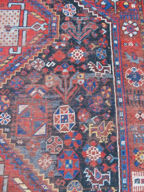 ANTIQUE KHAMSEH TRIBAL CARPET 308CM X 232CM - ADDITIONAL PHOTO 15