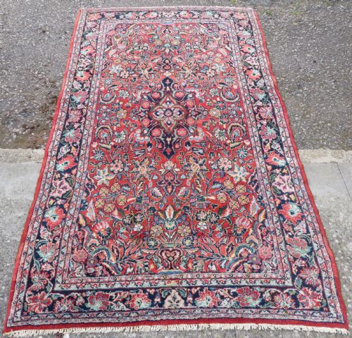 ANTIQUE SAROUK RUG WEST PERSIA 236CM X 135CM - ADDITIONAL PHOTO 1