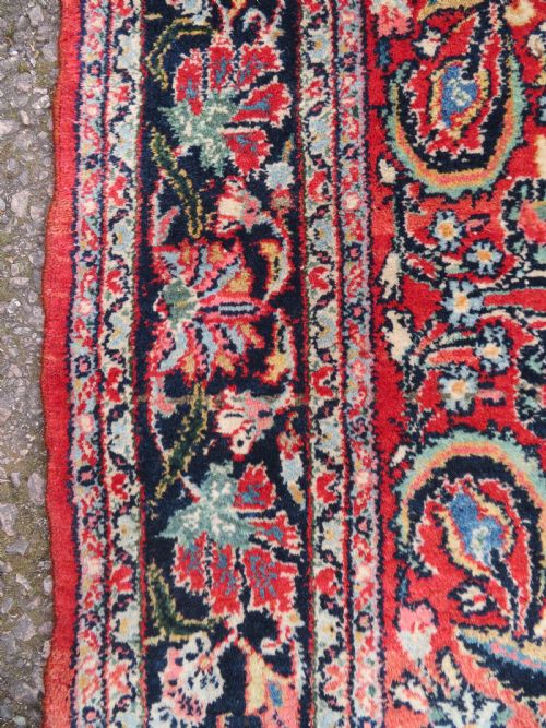 ANTIQUE SAROUK RUG WEST PERSIA 236CM X 135CM - ADDITIONAL PHOTO 9