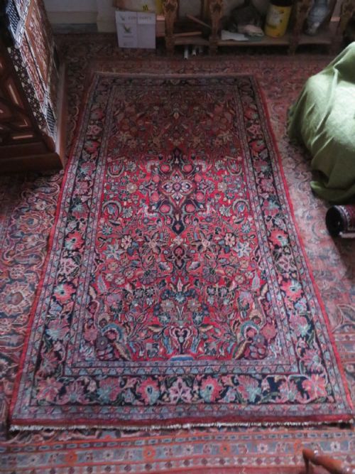 ANTIQUE SAROUK RUG WEST PERSIA 236CM X 135CM - ADDITIONAL PHOTO 16