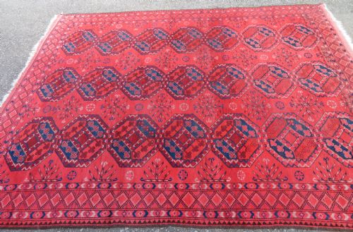 ANTIQUE AFGHAN ERSARI CARPET SOFT COLOUR 326CM X 264CM - ADDITIONAL PHOTO 2