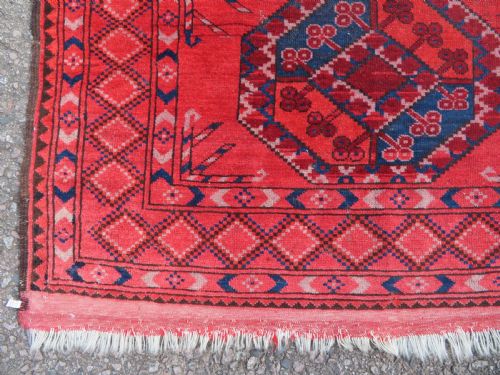 ANTIQUE AFGHAN ERSARI CARPET SOFT COLOUR 326CM X 264CM - ADDITIONAL PHOTO 12