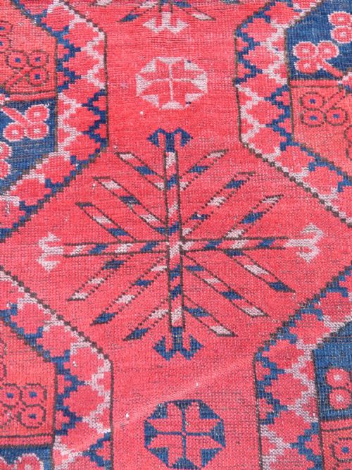 ANTIQUE AFGHAN ERSARI CARPET SOFT COLOUR 326CM X 264CM - ADDITIONAL PHOTO 16