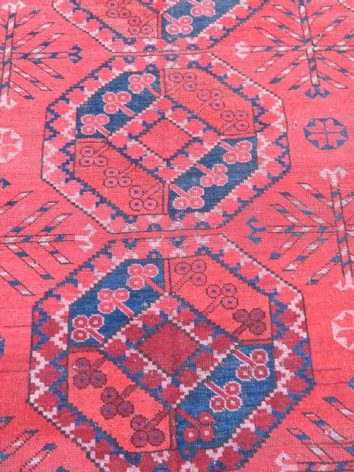 ANTIQUE AFGHAN ERSARI CARPET SOFT COLOUR 326CM X 264CM - ADDITIONAL PHOTO 18