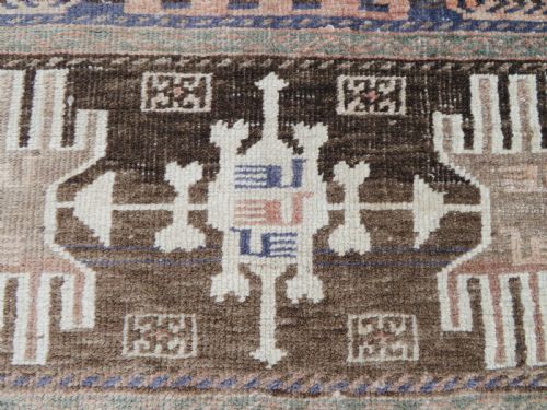 UNUSUAL AFGHAN RUG 179CM X 94CM - ADDITIONAL PHOTO 6