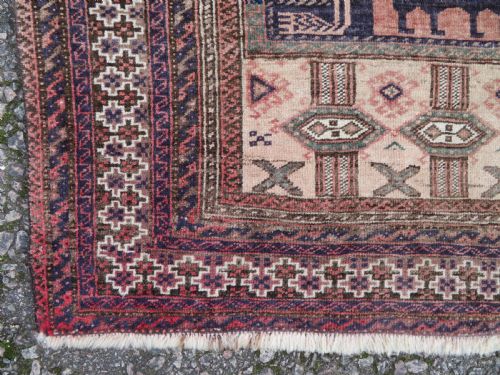UNUSUAL AFGHAN RUG 179CM X 94CM - ADDITIONAL PHOTO 10