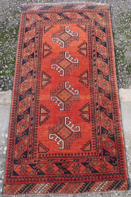 OLD GOLD AFGHAN VILLAGE RUG NORTH AFGHANISTAN 145CM X 78CM - ADDITIONAL PHOTO 1