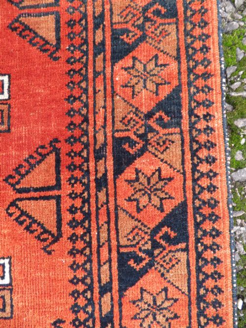 OLD GOLD AFGHAN VILLAGE RUG NORTH AFGHANISTAN 145CM X 78CM - ADDITIONAL PHOTO 6