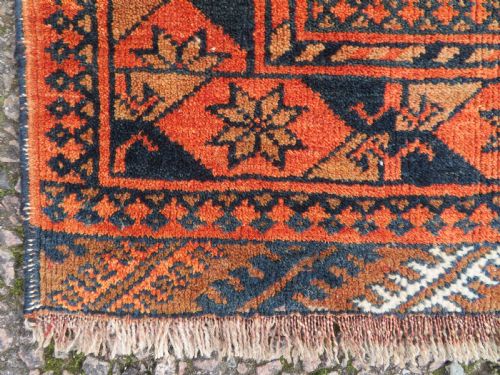 OLD GOLD AFGHAN VILLAGE RUG NORTH AFGHANISTAN 145CM X 78CM - ADDITIONAL PHOTO 7
