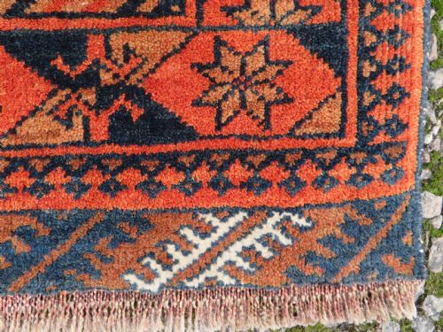 OLD GOLD AFGHAN VILLAGE RUG NORTH AFGHANISTAN 145CM X 78CM - ADDITIONAL PHOTO 8