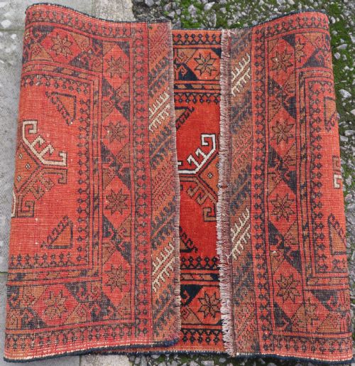 OLD GOLD AFGHAN VILLAGE RUG NORTH AFGHANISTAN 145CM X 78CM - ADDITIONAL PHOTO 11