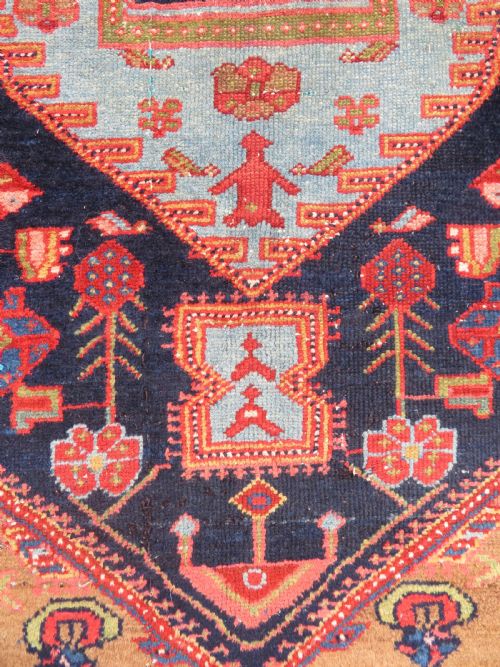 ANTIQUE HAMADAN KURDISTAN RUG 193CM X 135CM - ADDITIONAL PHOTO 15