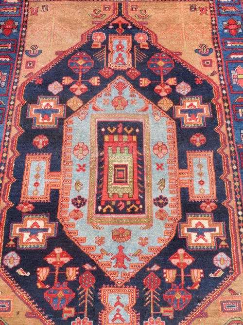 ANTIQUE HAMADAN KURDISTAN RUG 193CM X 135CM - ADDITIONAL PHOTO 6
