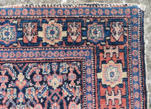 ANTIQUE KURDISH SENNEH RUG 135CM X 102CM - ADDITIONAL PHOTO 8